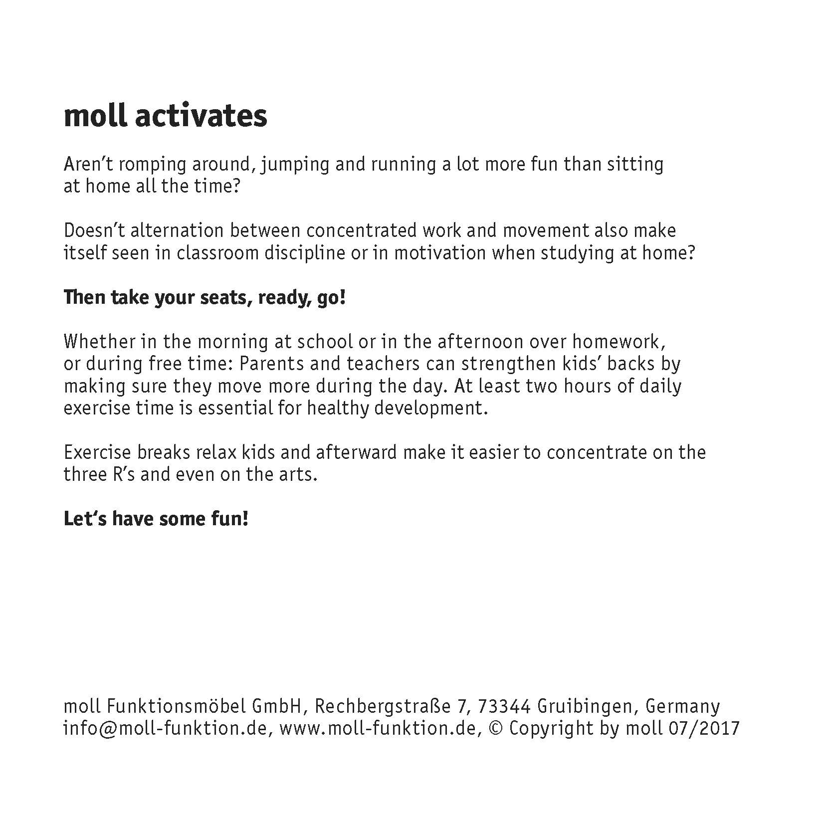 moll activates Movement exercises for children for health and intelligence